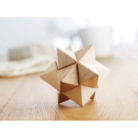 Starnats denkpuzzel - hout - verpakt in katoenen zakje
