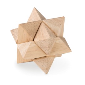 Starnats denkpuzzel - hout - verpakt in katoenen zakje