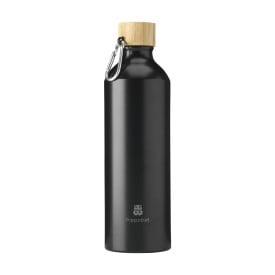 SteelBamboo RCS Recycled Steel 750 ml waterfles-Zwart