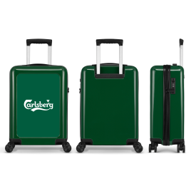 Stickercase handbagage reiskoffer-Donkergroen