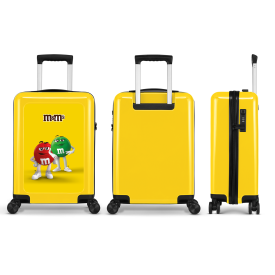 Stickercase handbagage reiskoffer-Geel