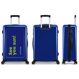 Stickercase reiskoffer 65 cm-Donkerblauw