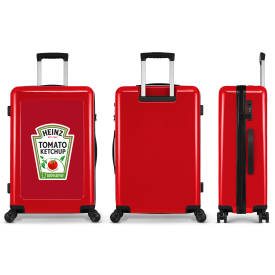 Stickercase reiskoffer 65 cm-Rood