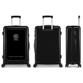 Stickercase reiskoffer 65 cm-Zwart