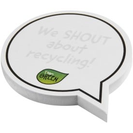 Sticky-Mate memoblok - gerecycled papier - 50 memo's - tekstballonvormig