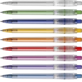 Stilolinea Oslo Frosty balpen - kunststof - blauwe inkt - transparante clip en tip - ECO