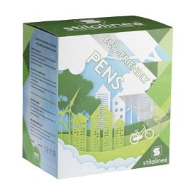 Stilolinea balpen - kunststof - blauwe inkt - 80% biologisch afbreekbaar - ECO
