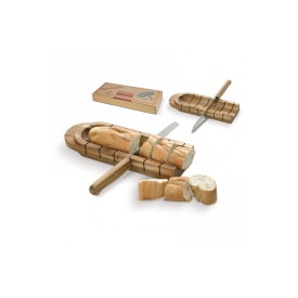 Stokbroodhouder 39,3 x 16,4 cm - bamboe - met mes