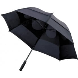 Stormparaplu 8 panelen dubbele laag met foam handvat-Zwart-Zonder opdruk