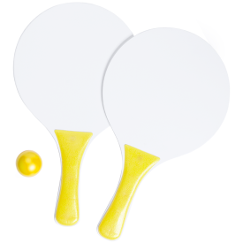 Cupsol strandtennisspel - versterkt gekleurd handvat - gekleurde bal