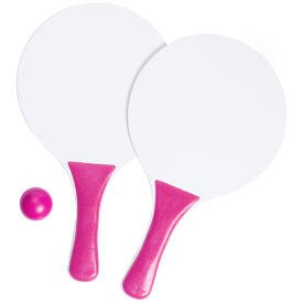 Cupsol strandtennisspel - versterkt gekleurd handvat - gekleurde bal