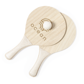 Saiker strand rackets - hout - tarwestro balletje