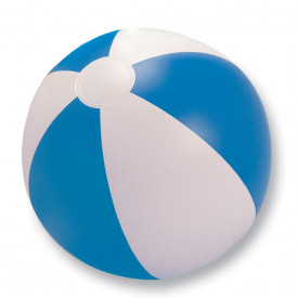 Strandbal met gekleurde strepen-Blauw-Zonder opdruk