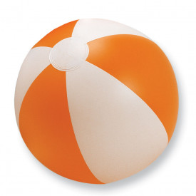Strandbal met gekleurde strepen-Oranje-Zonder opdruk
