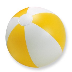 Strandbal - Ø 23,5 cm - PVC - gekleurde strepen - opblaasbaar