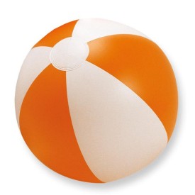 Strandbal - Ø 23,5 cm - PVC - gekleurde strepen - opblaasbaar
