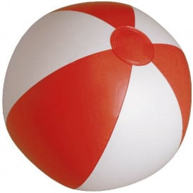 Strandbal portobello-Wit / rood