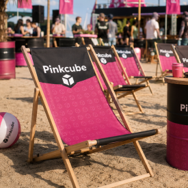 Strandstoel M – verstelbaar – stevig houten frame