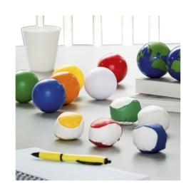 anti-stress bal - aardbol - Ø 6,5 cm - kunststof