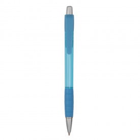 Striped Grip pen-Light blue / blue ink