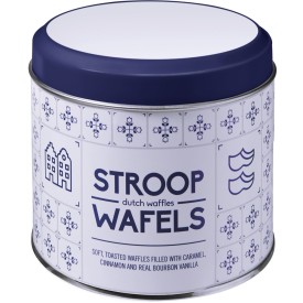Blik met stroopwafels - tin - 8 stuks