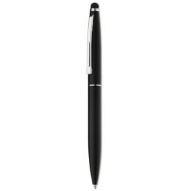 Quim stylus balpen - aluminium - blauwe inkt - matte afwerking - draaimechanisme