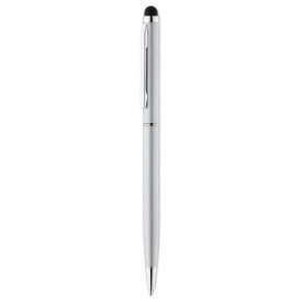 Neilo stylus balpen - gerecycled aluminium - blauwe inkt - matte afwerking - chromen clip
