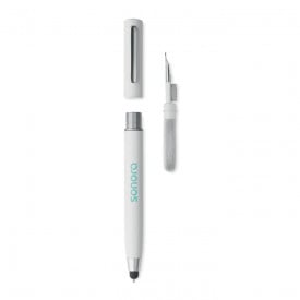Cleanpen stylus balpen - kunststof - blauwe inkt - reiningingsset voor oordopjes