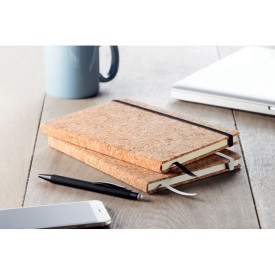 Suber notitieboek - A5 - kurk - 96 vellen - elastieksluiting, bladwijzer en lint - penhouder - hardcover