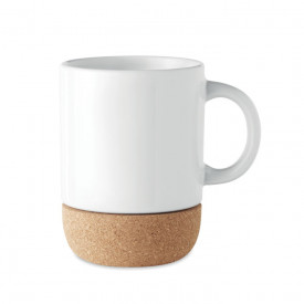 Sublimatie mok 300ml - keramiek - bodem van kurk