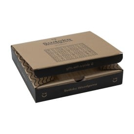Sudoku woodgame bordspel - dennenhout - in kraft doos
