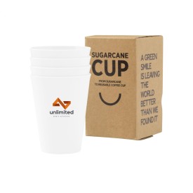 Wow! koffiebeker 200ml - suikerriet - herbruikbaar - stapelbaar