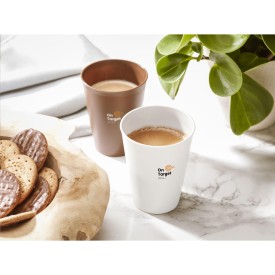 Wow! koffiebeker 200ml - suikerriet - herbruikbaar - stapelbaar