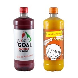 Suikervrije ranja 750 ml - rPET fles - aarbei of sinaasappelsmaak