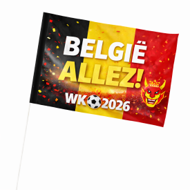 Supporters vlaggetjes - papier - 31,5 x 43,5 cm - 120 g/m² - vlamwerend-Rood