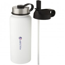 Supra 1 liter koper vacuüm geïsoleerde drinkfles met 2 deksels