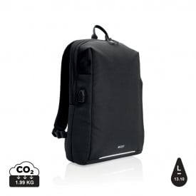 Swiss Peak AWARE™ RFID and USB laptop rugzak-Zwart