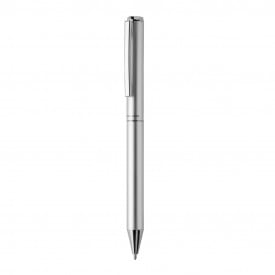Swiss Peak Cedar balpen - gerecycled aluminium - blauwe inkt - draaimechanisme