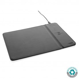 Swiss Peak 10W draadloze oplader muismat - gerecycled PU - 29.8x21x0.5cm