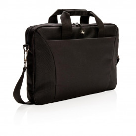 Swiss Peak slim 15.4” laptop tas-Zwart