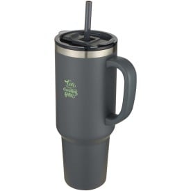 Sydney 1200 ml dubbelwandige RCS gecertificeerde vacuümgeïsoleerde mok van koper met rietje
