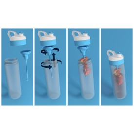Tacx Fuse bidon 450ml - PE - vaatwasserbestendig - gekleurde fles en dop