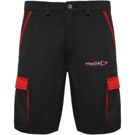 Tahoe 250 g/m2 korte werkbroek-Zwart, rood