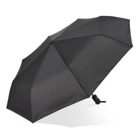 Taman Pongee 21" Opvouwbare winddichte paraplu Auto open & close-Zwart