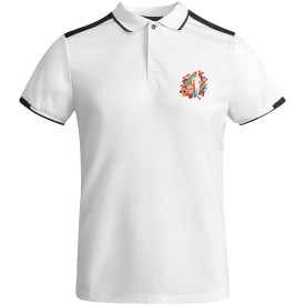 Tamil sportpolo met korte mouwen voor heren-Wit, zwart