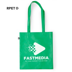 Frilend draagtas - rPET polyester - 100 g/m² - 41 x 37 cm - gelamineerde afwerking