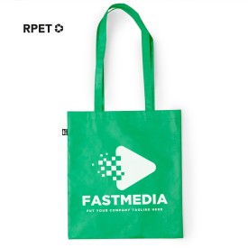 Frilend draagtas - rPET polyester - 100 g/m² - 41 x 37 cm - gelamineerde afwerking
