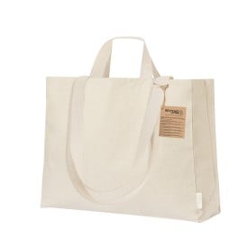 Tas oryan - gerecycled katoen - zijvouw - dubbele hengsels