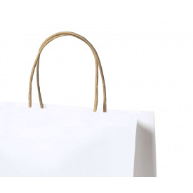 Yeman papieren tas 100 g/m² - A5+ - wit - gedraaid koord