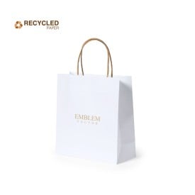 Yeman papieren tas 100 g/m² - A5+ - wit - gedraaid koord